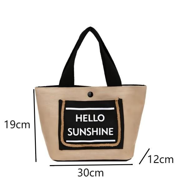 Women's Canvas Large Capacity Simple Hand In Hand Carry Makeup Bag  Tote Bags