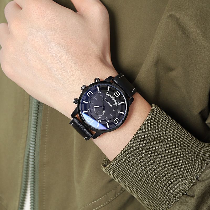 2024 Africa Men's Leisure Tiktok Live Big Digital Quartz Silicone Men's Watch Fashion Alarm Clock Timing Digital Watch Natural Element Business Simple Style