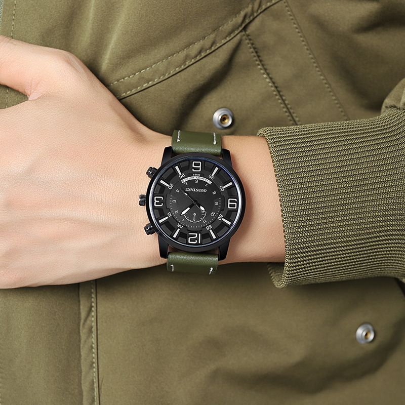 2024 Africa Men's Leisure Tiktok Live Big Digital Quartz Silicone Men's Watch Fashion Alarm Clock Timing Digital Watch Natural Element Business Simple Style