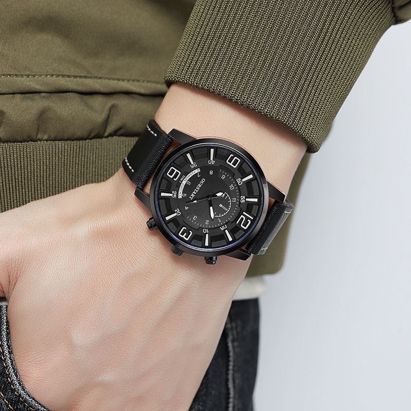 2024 Africa Men's Leisure Tiktok Live Big Digital Quartz Silicone Men's Watch Fashion Alarm Clock Timing Digital Watch Natural Element Business Simple Style