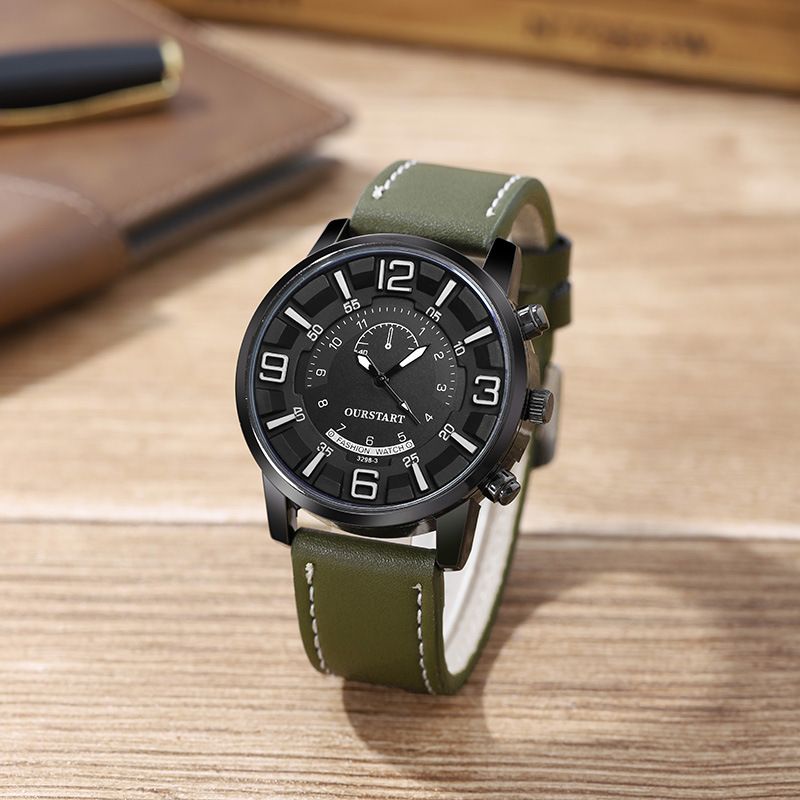 2024 Africa Men's Leisure Tiktok Live Big Digital Quartz Silicone Men's Watch Fashion Alarm Clock Timing Digital Watch Natural Element Business Simple Style