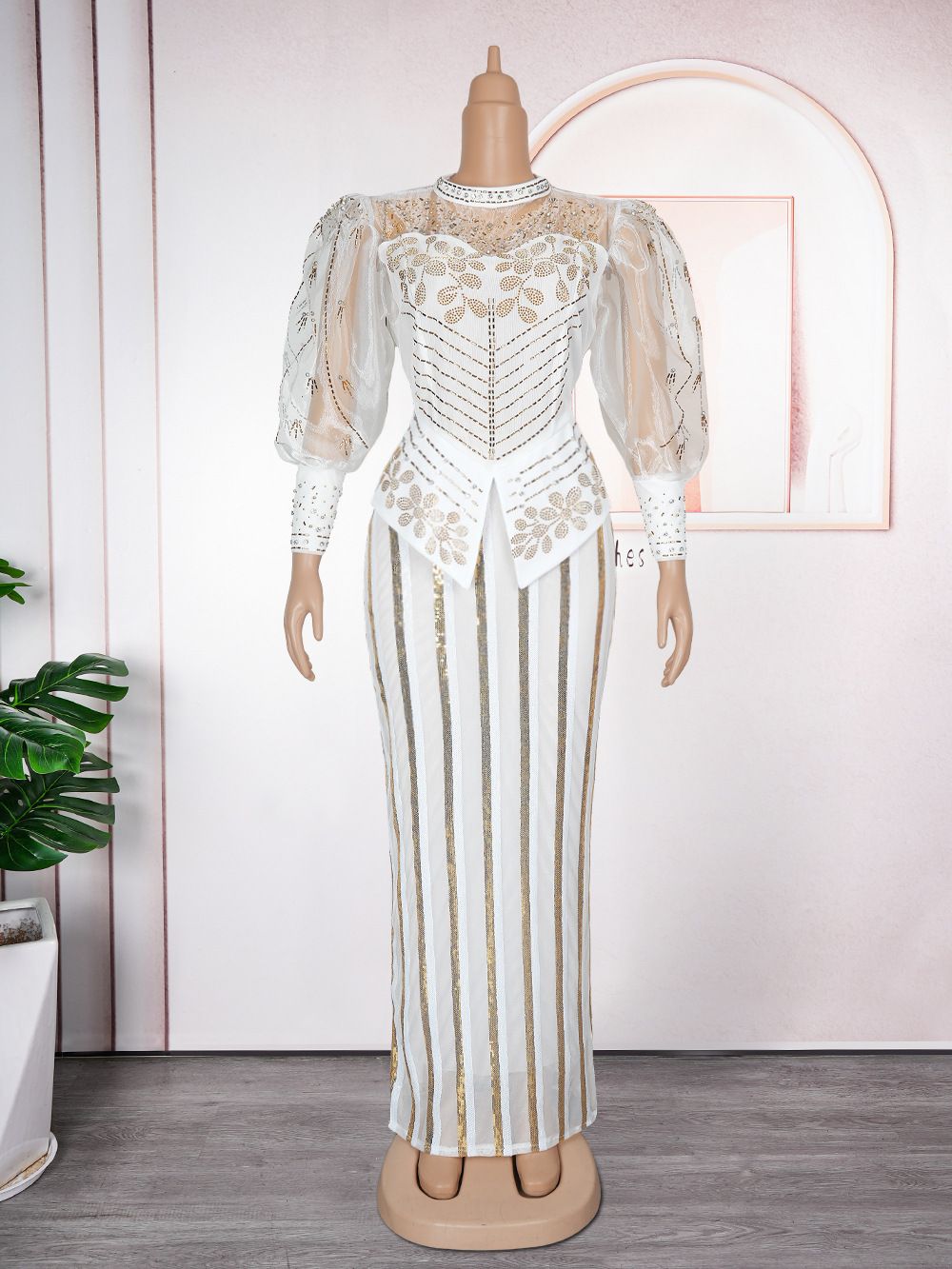 2025 Luxury Party Dresses Elegant Women Wedding Prom Evening Gown Long Sleeve Bodycon Robe African Dashiki Sequin Maxi Dress