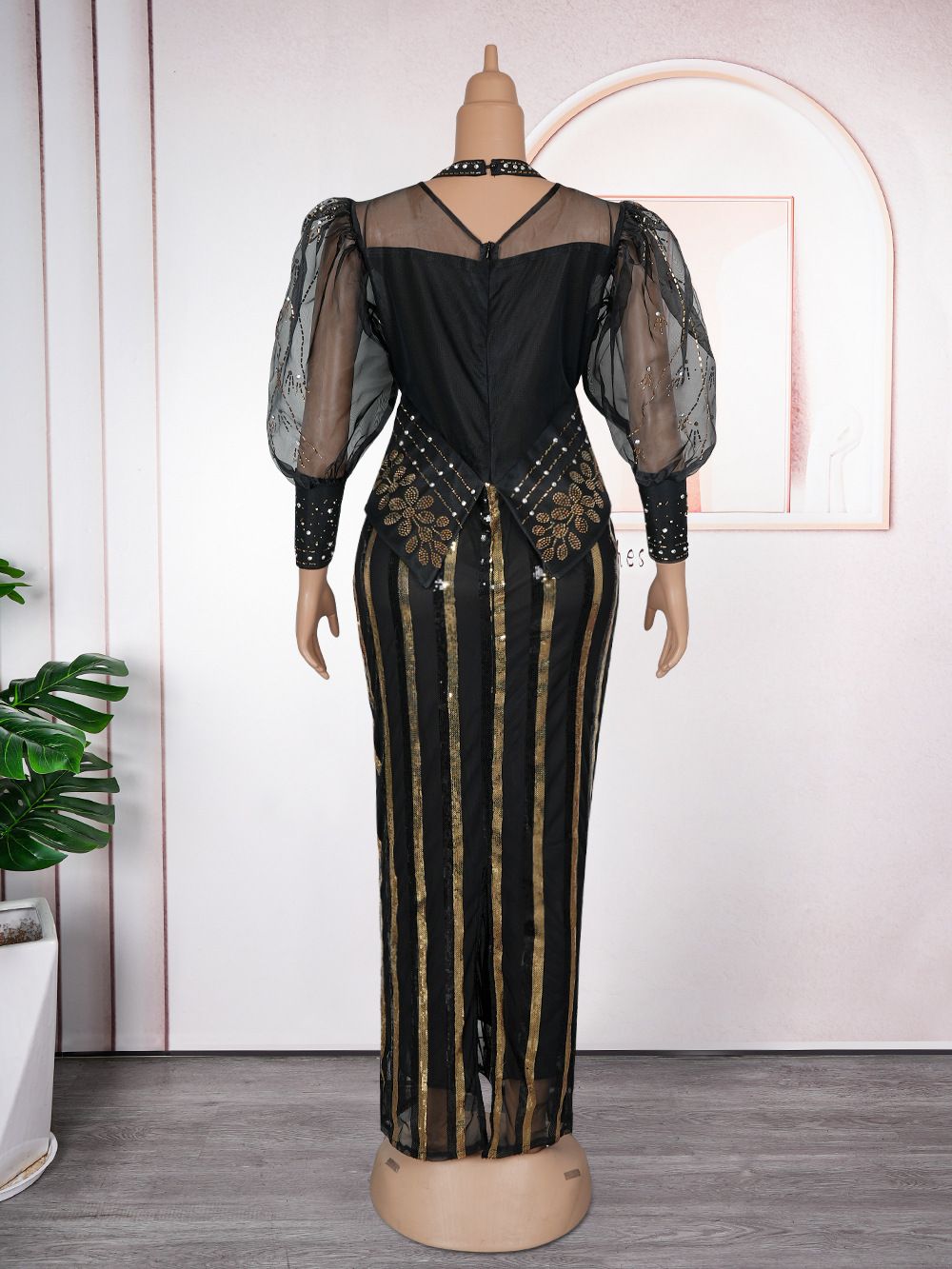 2025 Luxury Party Dresses Elegant Women Wedding Prom Evening Gown Long Sleeve Bodycon Robe African Dashiki Sequin Maxi Dress