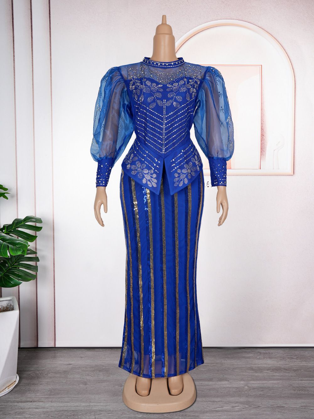 2025 Luxury Party Dresses Elegant Women Wedding Prom Evening Gown Long Sleeve Bodycon Robe African Dashiki Sequin Maxi Dress
