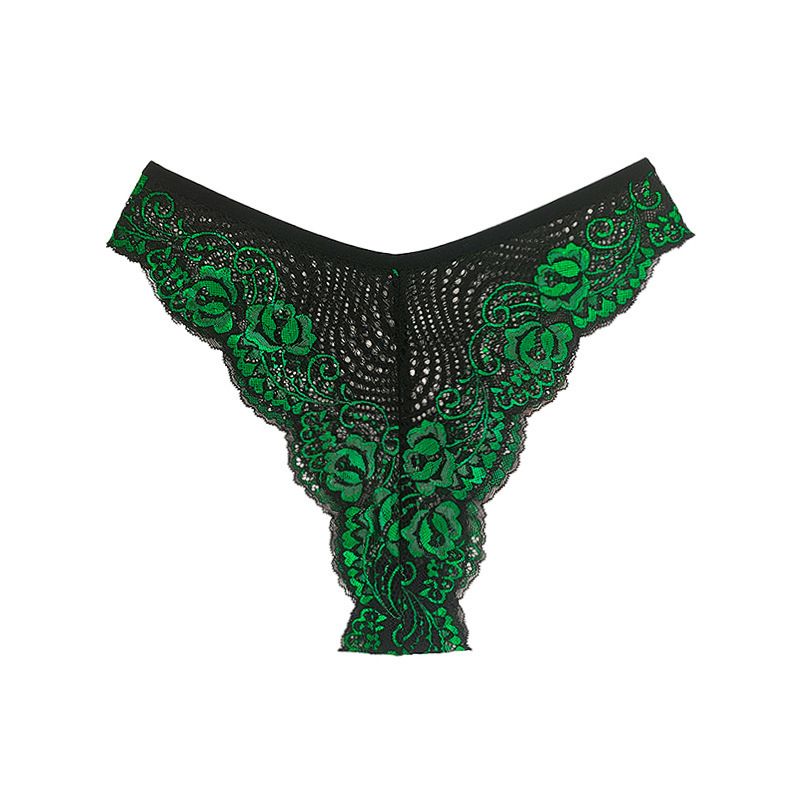 3pcs Plus Size Embroidery Underwear Sexy Lace Women Panties Hollow Out Mid Waist Comfortable Female Briefs Perspective Lingerie