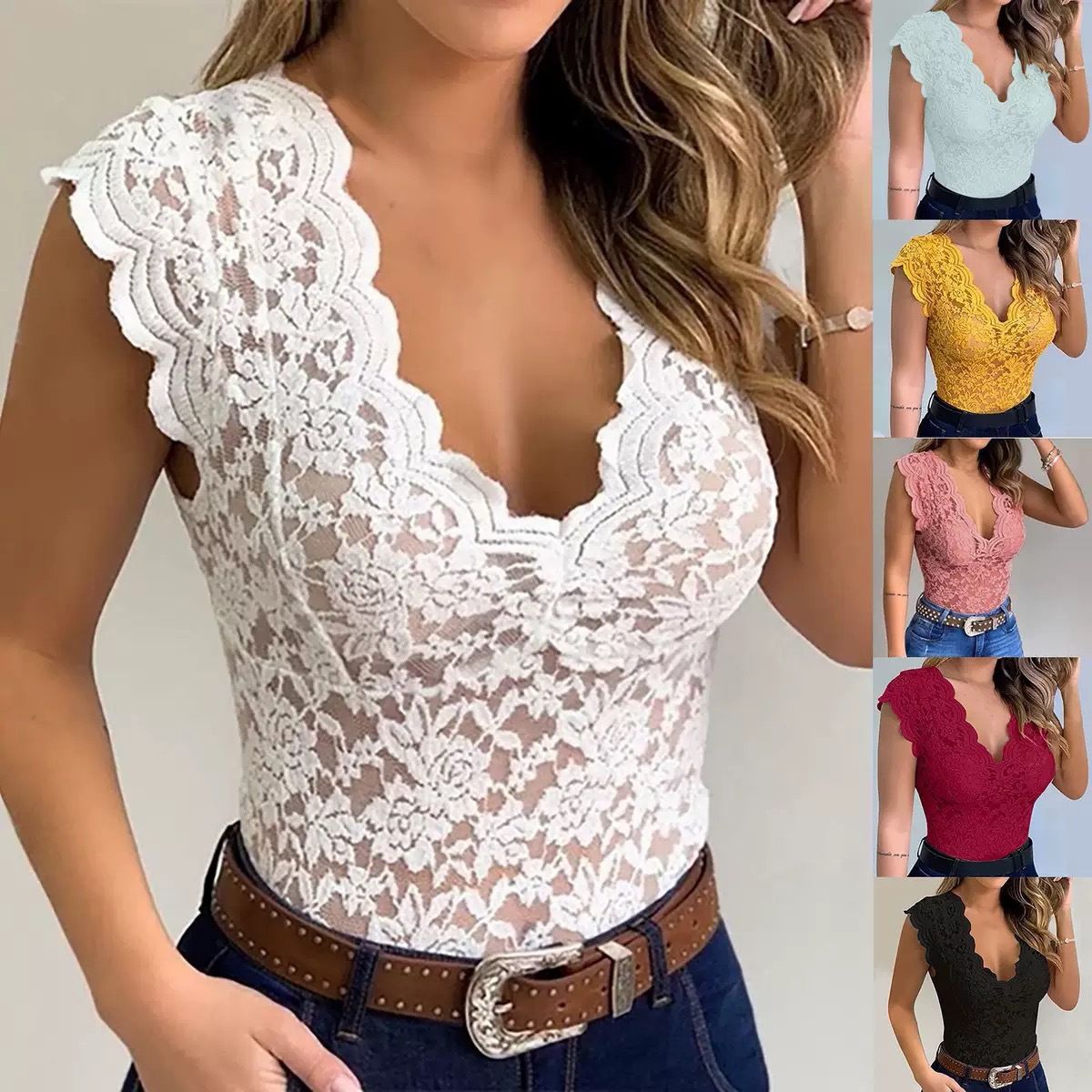 Women Tops Summer Sexy Lace Crochet Cardigan Casual Solid Color Trend Lace Hollow Out Top For Ladies