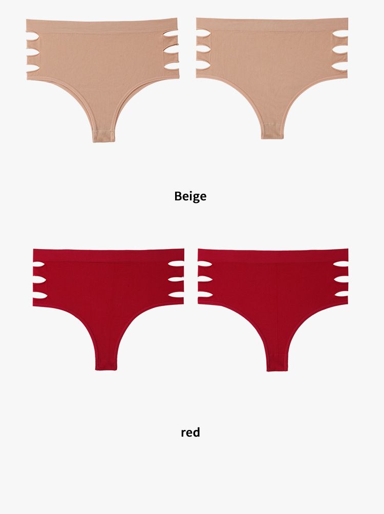 High Waist Sexy Women Lingerie Solid Color Seamless Underpants Comfort Underwear Women Soft Hollow Out Briefs S-XL Thong