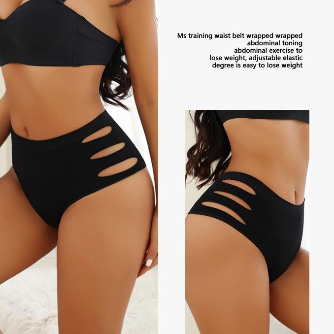 High Waist Sexy Women Lingerie Solid Color Seamless Underpants Comfort Underwear Women Soft Hollow Out Briefs S-XL Thong