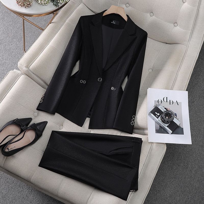 European and American popular commuter women's suit jacket, professional pants dress two-piece set