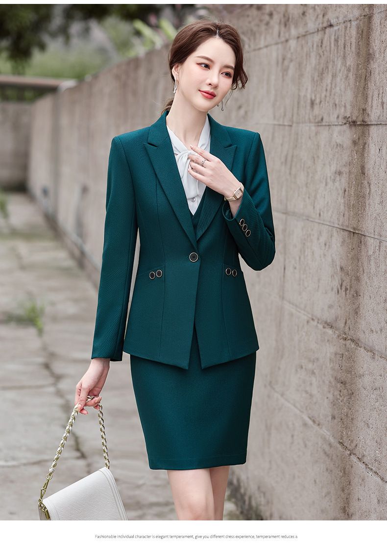 European and American popular commuter women's suit jacket, professional pants dress two-piece set