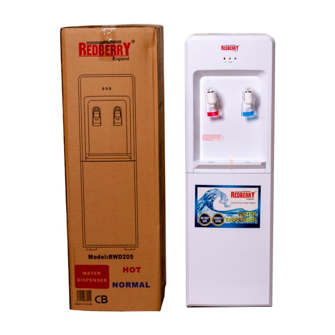 Redberry Water Dispenser RWD 205 Hot And Normal Free Standing Redberry water dispenser White