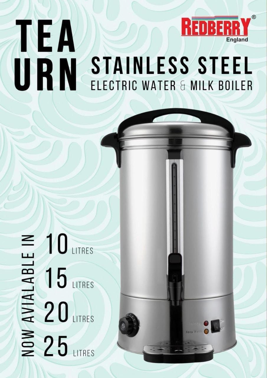 Redberry 25L Electric Tea Urn stainless steel water and milk boiler with warm function 2500W 1 year warranty