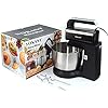 3.5L Sokany stand mixer 500W Kneading machine 4-Quart Tilt-Head Stand Food Mixer, dough mixer Kitchen Electric Grinder Mixer with Dough Hook, Wire Whip & Beater (29*20*34CM) Silver-Black 2.3KG