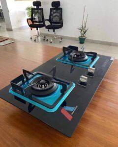 Amaze 2 Burner table top gas cooker hob AM-8802B glass tampered 2 burner gas cooktop  hob with auto ignition