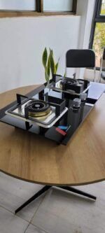 Amaze 2 Burner table top gas cooker hob AM-8802B glass tampered 2 burner gas cooktop  hob with auto ignition