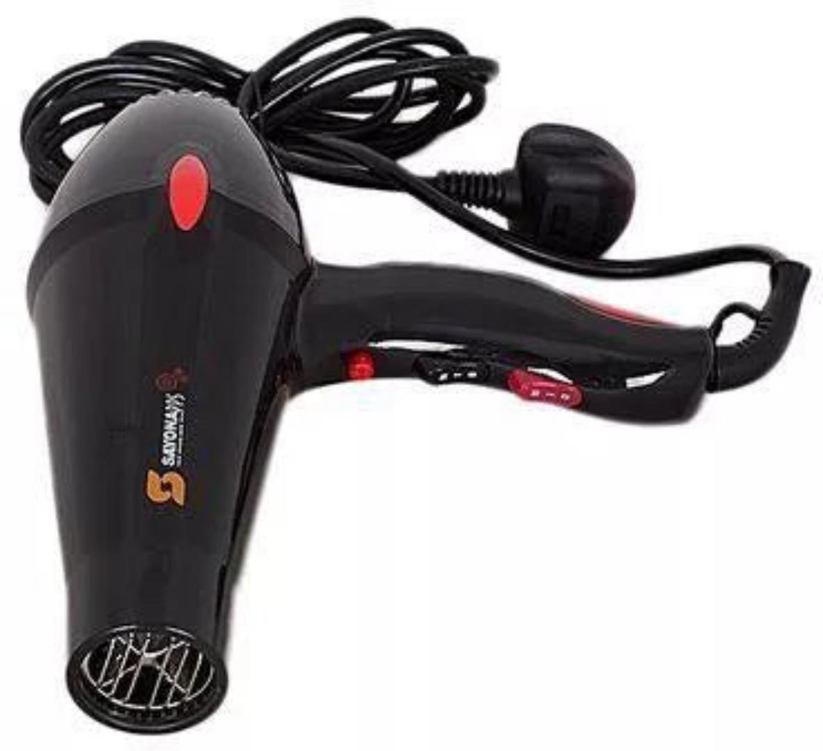 Sayona SY-800 Commercial Hair Blow Dryer 2 Speeds and 3 Heat Settings, Soft Grip Handle, 2000W