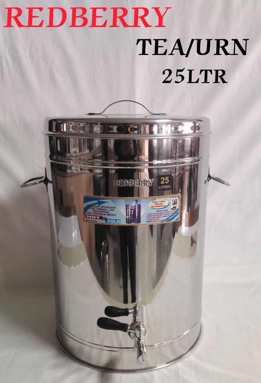 Redberry 25L tea urn insulated stainless steel thermal jug for keeping tea, coffee and drinks hot or cold