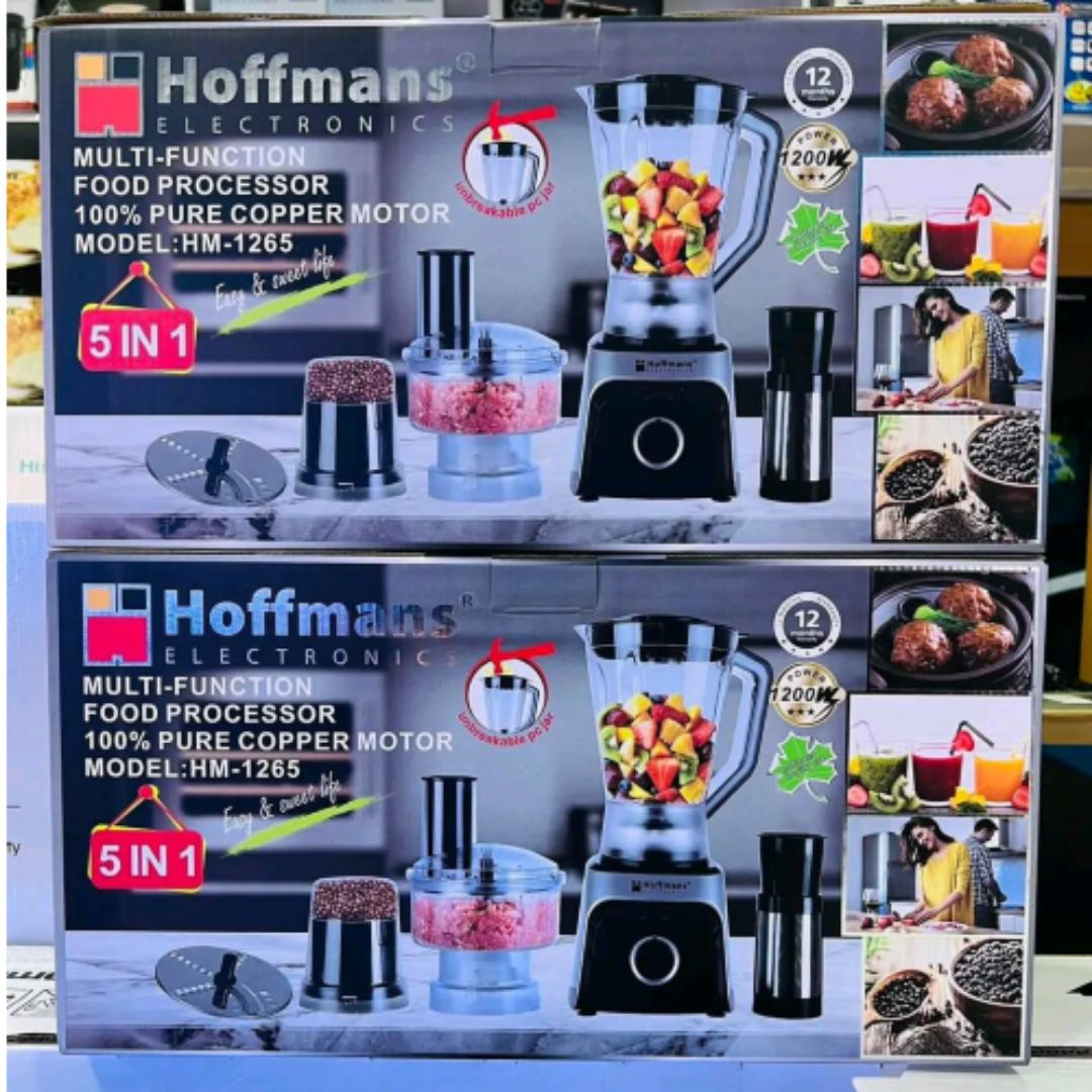 Hoffmans 5 in 1 Multifunction Blender and Food Processor HM-1265 with 100% Pure Copper Motor 1200W