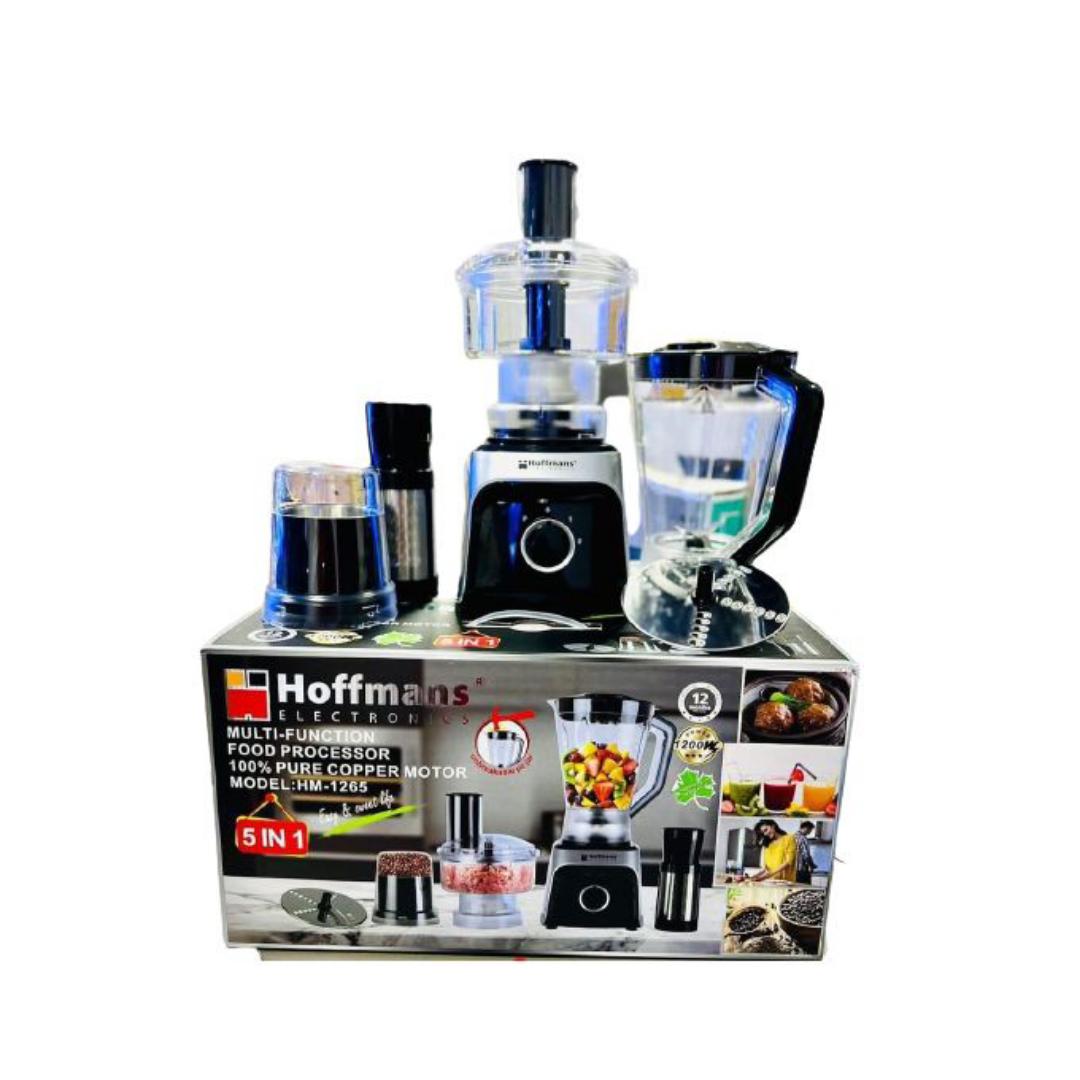 Hoffmans 5 in 1 Multifunction Blender and Food Processor HM-1265 with 100% Pure Copper Motor 1200W