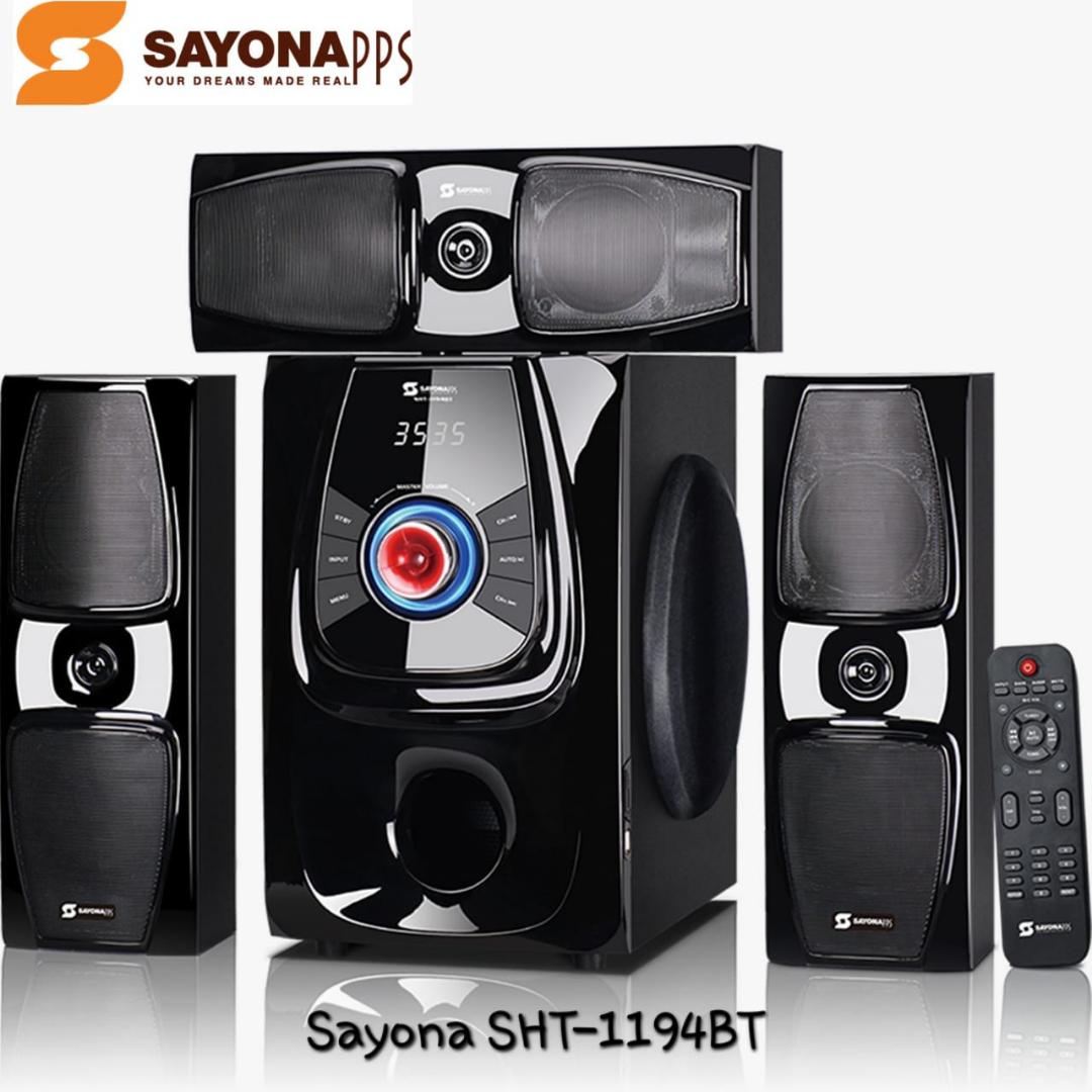 SAYONApps 3.1 Channel SubWoofer SHT-1194BT Sayona Subwoofer with 17000W PMPO With Bluetooth, Auxiliary, FM Radio and USB flash disk support