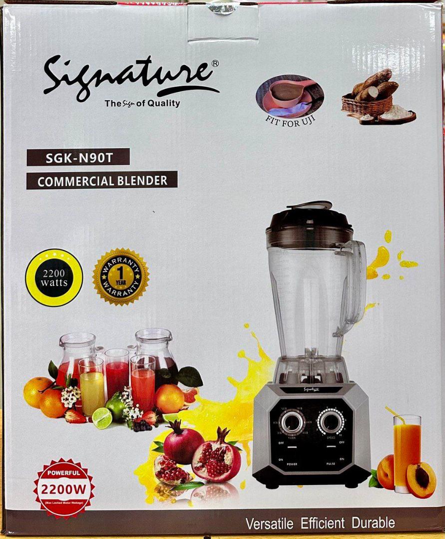 SGK-90T Signature commercial blender with 3L unbreakable jar and 2200W powerful motor suitable for uji pawa preparation. Heavy duty signature commercial blender