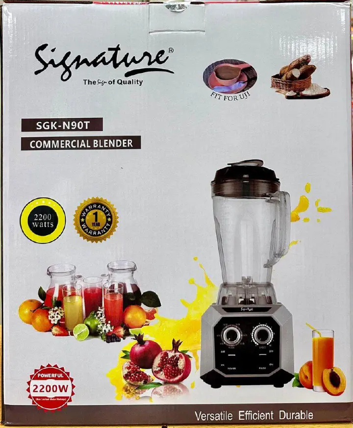 SGK-90T Signature commercial blender with 3L unbreakable jar and 2200W powerful motor suitable for uji pawa preparation. Heavy duty signature commercial blender