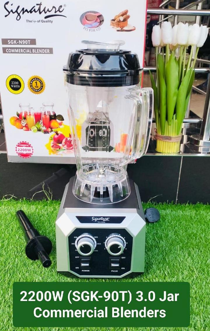 SGK-90T Signature commercial blender with 3L unbreakable jar and 2200W powerful motor suitable for uji pawa preparation. Heavy duty signature commercial blender
