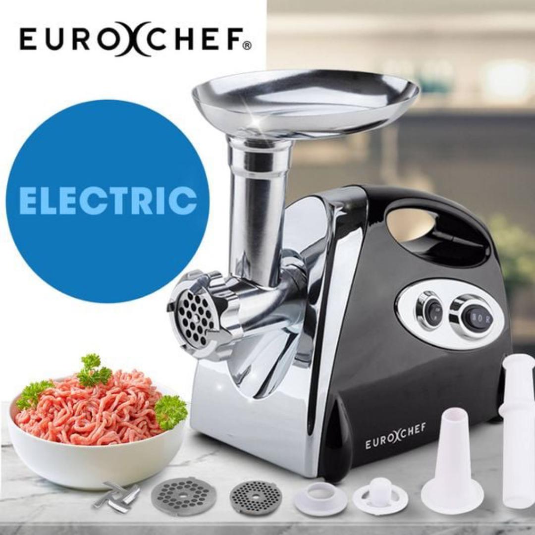 Premier PM-114MG Electric meat grinder and mincer sausage maker with Stainless steel blades and safety lock protection 1200W powerful motor