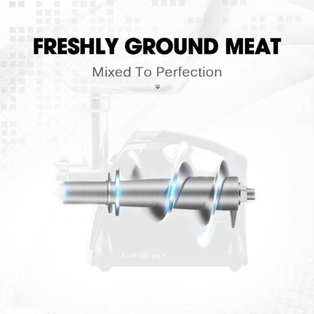 Premier PM-114MG Electric meat grinder and mincer sausage maker with Stainless steel blades and safety lock protection 1200W powerful motor