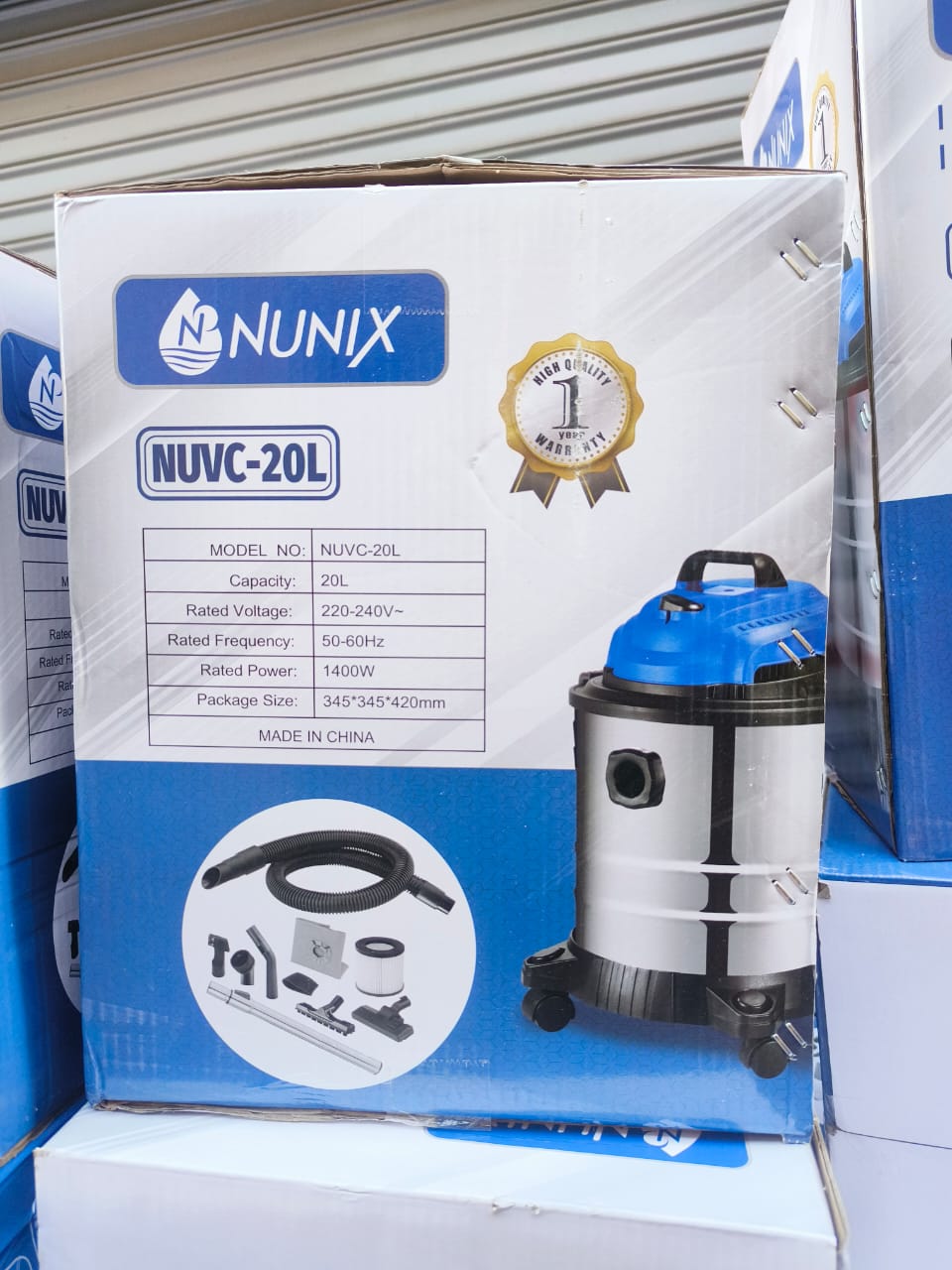 3 in 1 wet and dry 20L Nunix vacuum cleaner NUVC-20L With 1400W Powerful and versatile cleaning solution