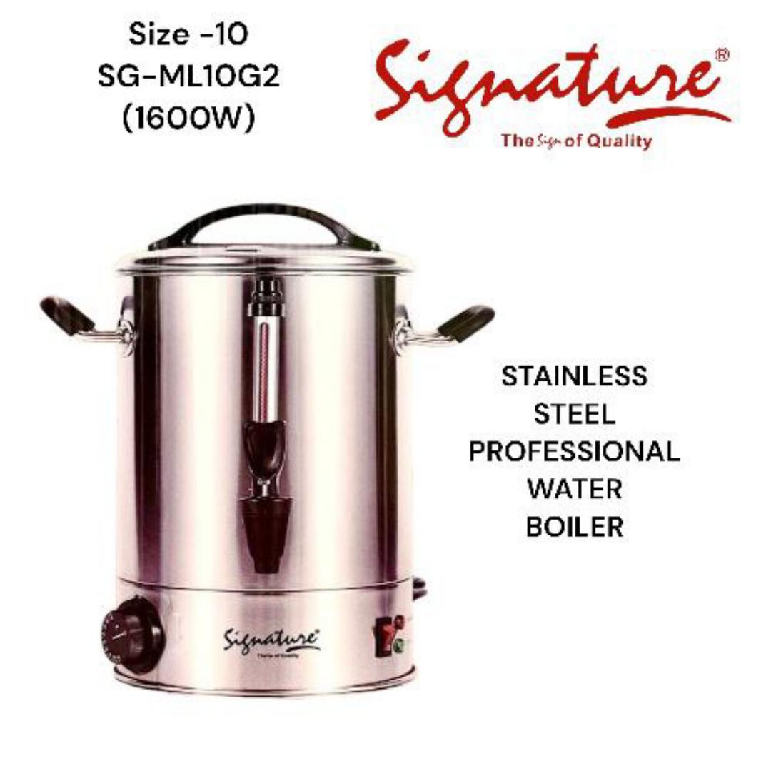 10L stainless steel Signature Electric water boiler and tea urn. 1600W Signature Professional / commercial Electric Kettle water boiler