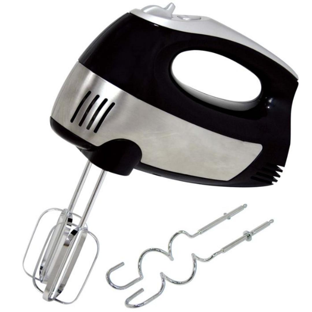 300W RM/382 Ramtons hand mixer with 5 Speeds plus turbo button and a plastic body with  stainless steel decoration