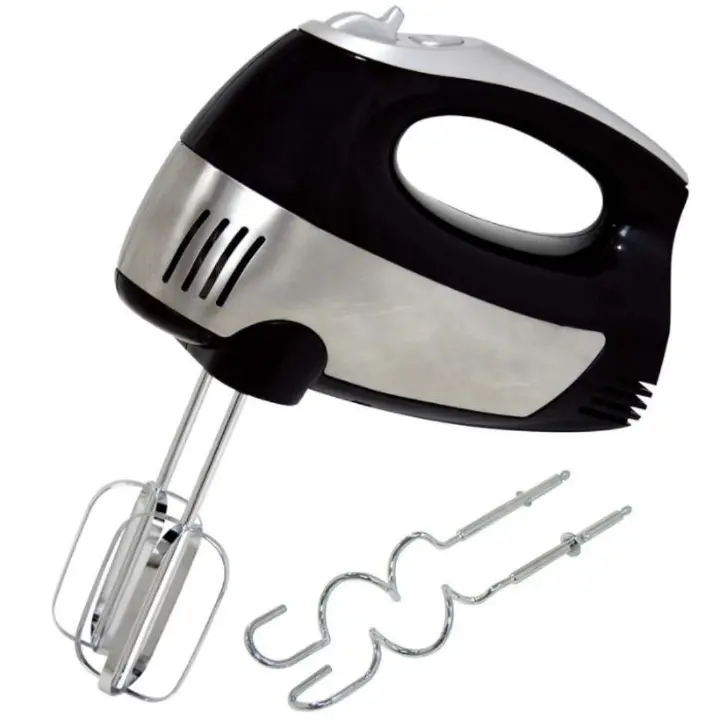 300W RM/382 Ramtons hand mixer with 5 Speeds plus turbo button and a plastic body with  stainless steel decoration