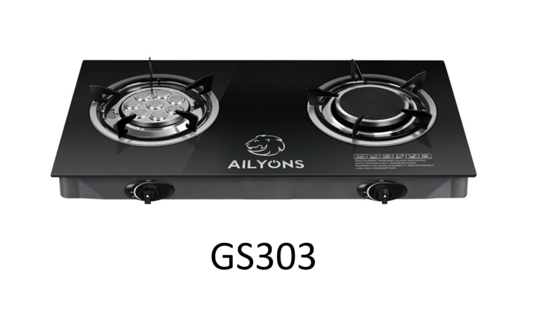 Best price for GS-303 Ailyons infrared glass tampered 2 burner gas ...