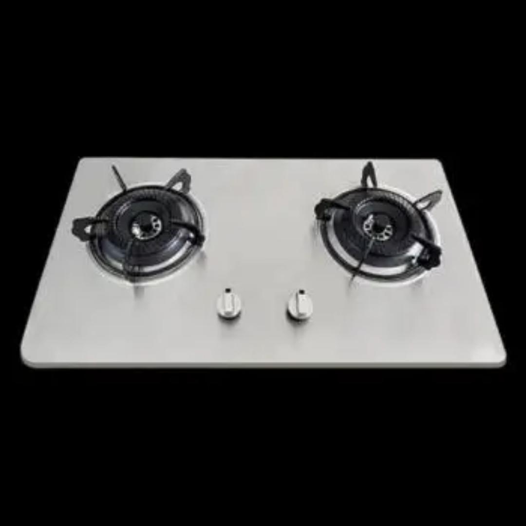 Amaze Stainless steel 2 burner gas hob cooktop with outo ignition. Strong and reliable 2 burner gas cooker stove hob