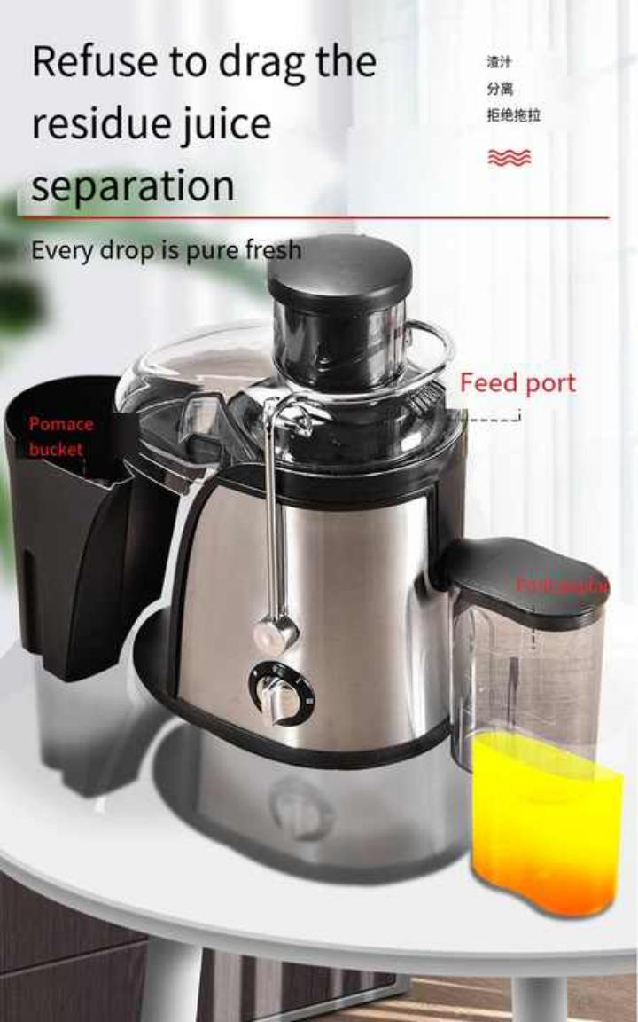 Sutai electric juicer ST-890 Sutai electric juice extractor with 1200W powerful motor and stainless steel body with Multi speed knob