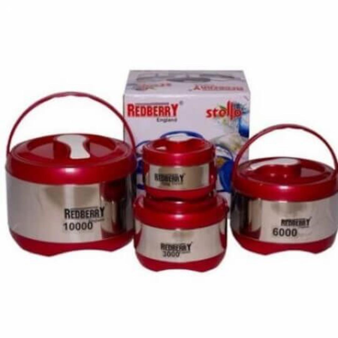 redberry stello hotpots 4pcs stainless steel insulated Redberry Stello Hotpots with lids capacity 800ml, 2000ml, 4000ml and 8000ml redberry stello stainless steel insulated hot pot set of 4pcs