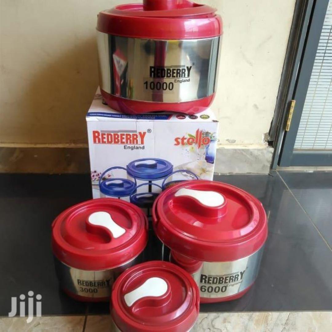 redberry stello hotpots 4pcs stainless steel insulated Redberry Stello Hotpots with lids capacity 800ml, 2000ml, 4000ml and 8000ml redberry stello stainless steel insulated hot pot set of 4pcs
