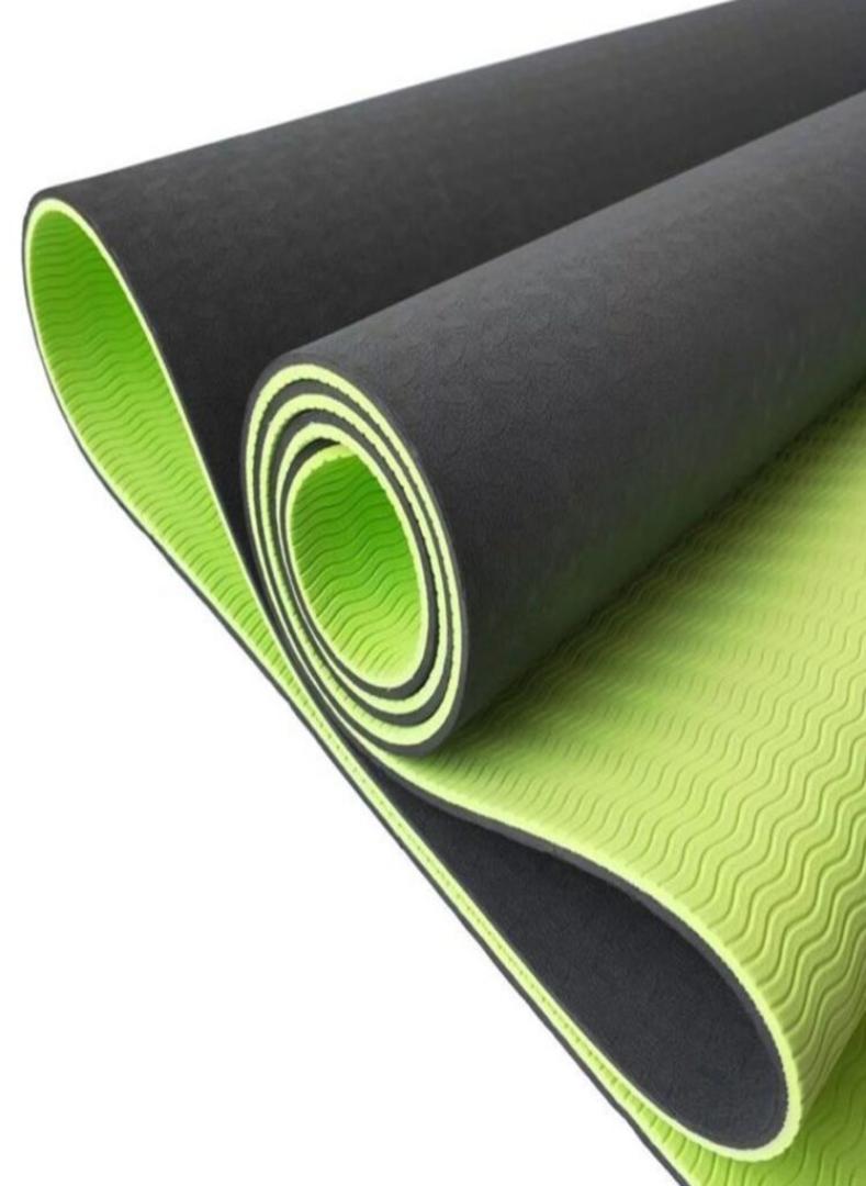 10mm thick double sided yoga mat non slip carpet pads yoga exercise mats with high quality and elastic standard 1830mmx 61mm random colors available
