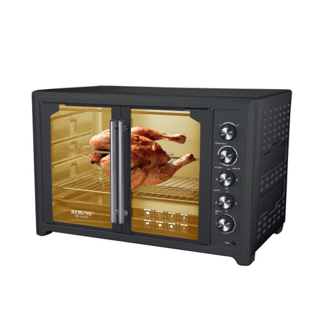 100L Rebune Electric Oven with 6 stages switch heating selector Re-10-032 Rebune Electric Oven with convection & rotisserie & inner lamp 2800W