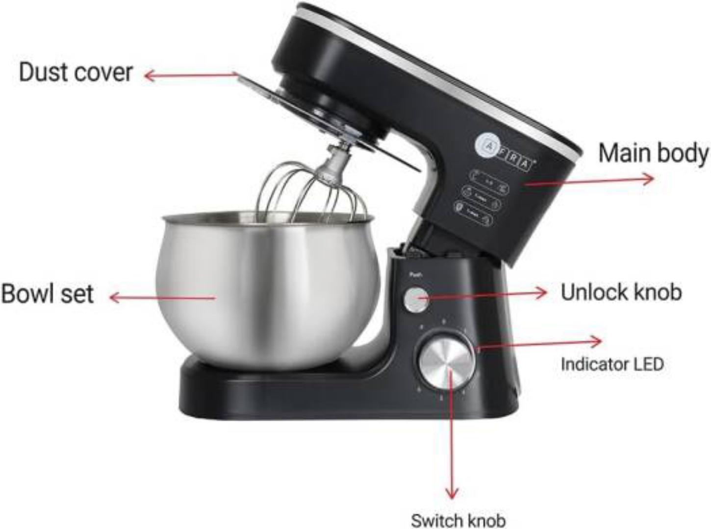 SG-216S Signature stand mixer with 4L stainless steel bowl and dough beater accessories suitable for home and commercial use 1000W Signature Electric stand mixer