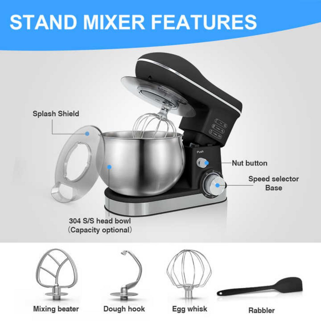 SG-216S Signature stand mixer with 4L stainless steel bowl and dough beater accessories suitable for home and commercial use 1000W Signature Electric stand mixer