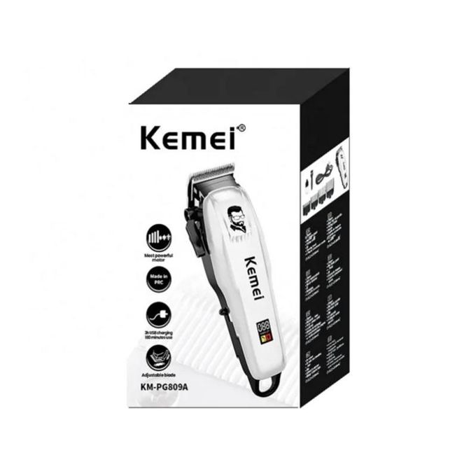 Kemei rechargeable cordless shaver with led display and 4hrs continous shaving time battery power . Kemei cordless hair clipper shaving machine