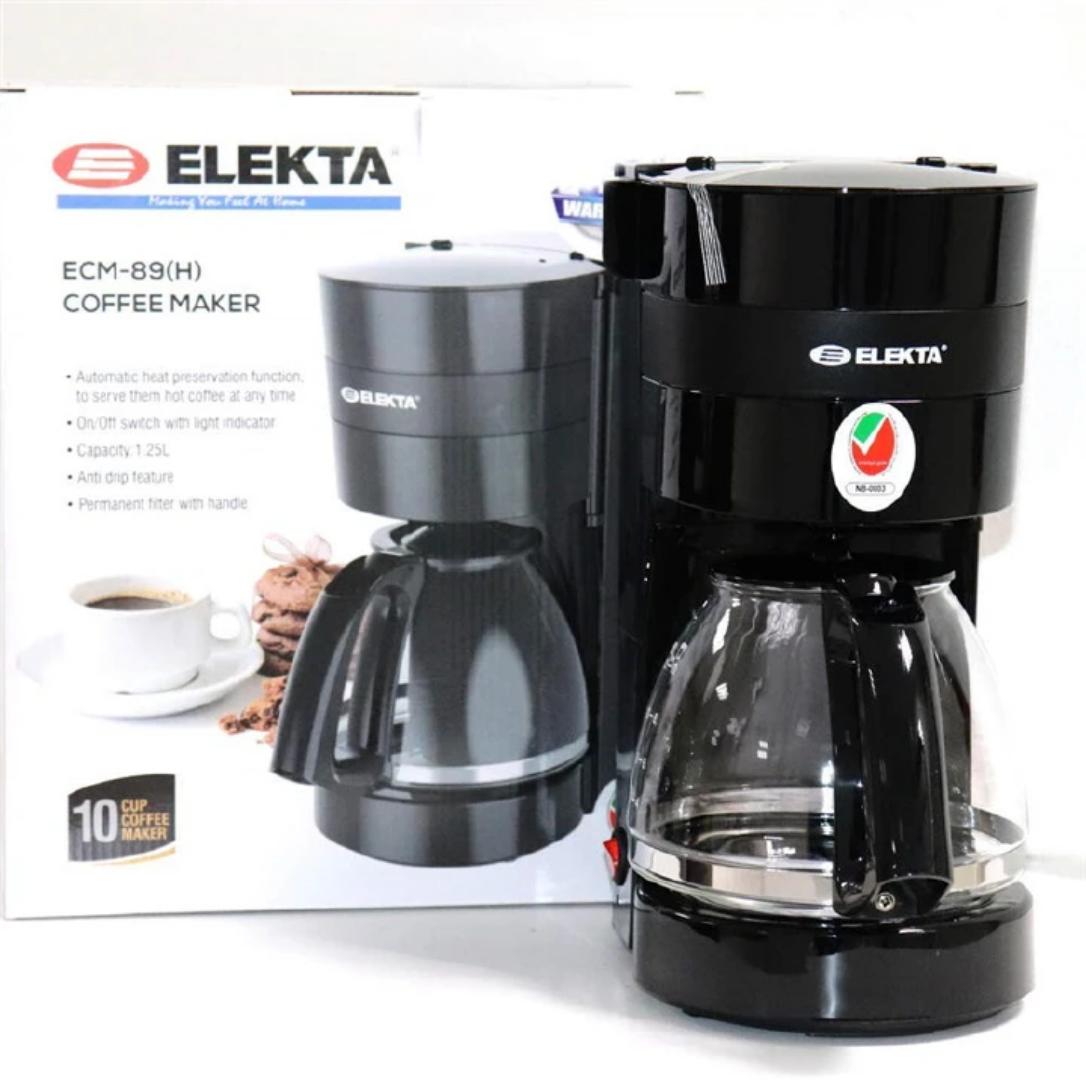 1.25L Elekta Coffee Maker with Automatic heat preservation function. EMC-88H Elekta coffee maker with 10 cups capacity 800W