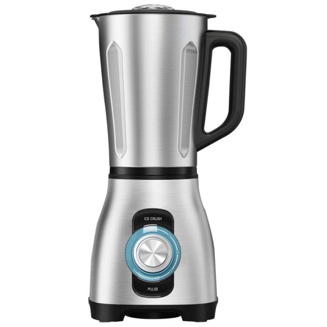 RM-608 Ramtons blender with stainless steel body and  stainless steel 1.75L Jar. 800W Ramtons stainless steel blender with 5 Speeds settings and ice crush and pulse functions and LED display knob