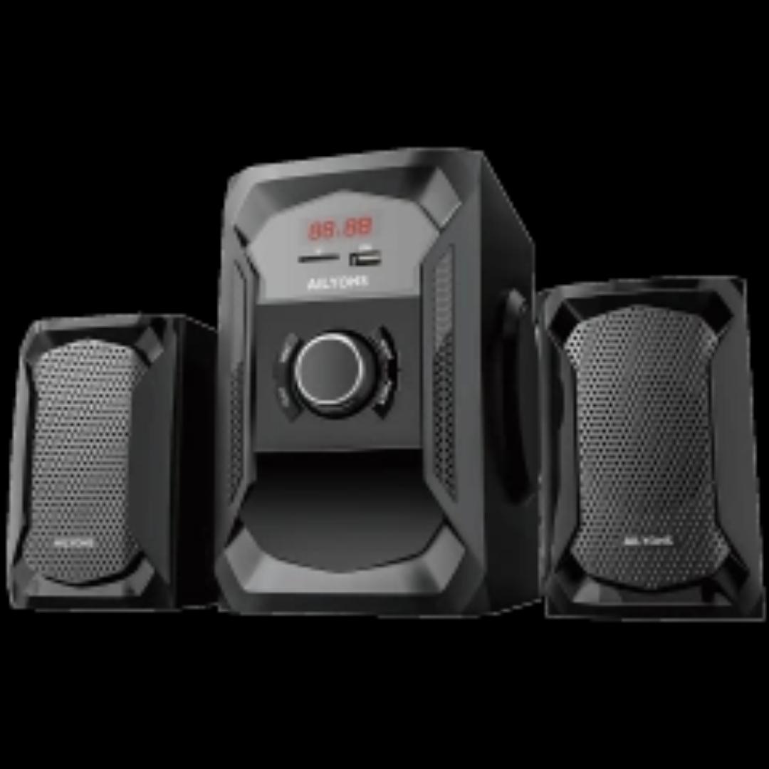 AILYONS 2.1CH ELP2402K Multimedia Speaker System
with 18000W PMPO and 40W power output. 
Ailyons Subwoofer 2.1CH with AC / DC dual power input, Bluetooth and remote control