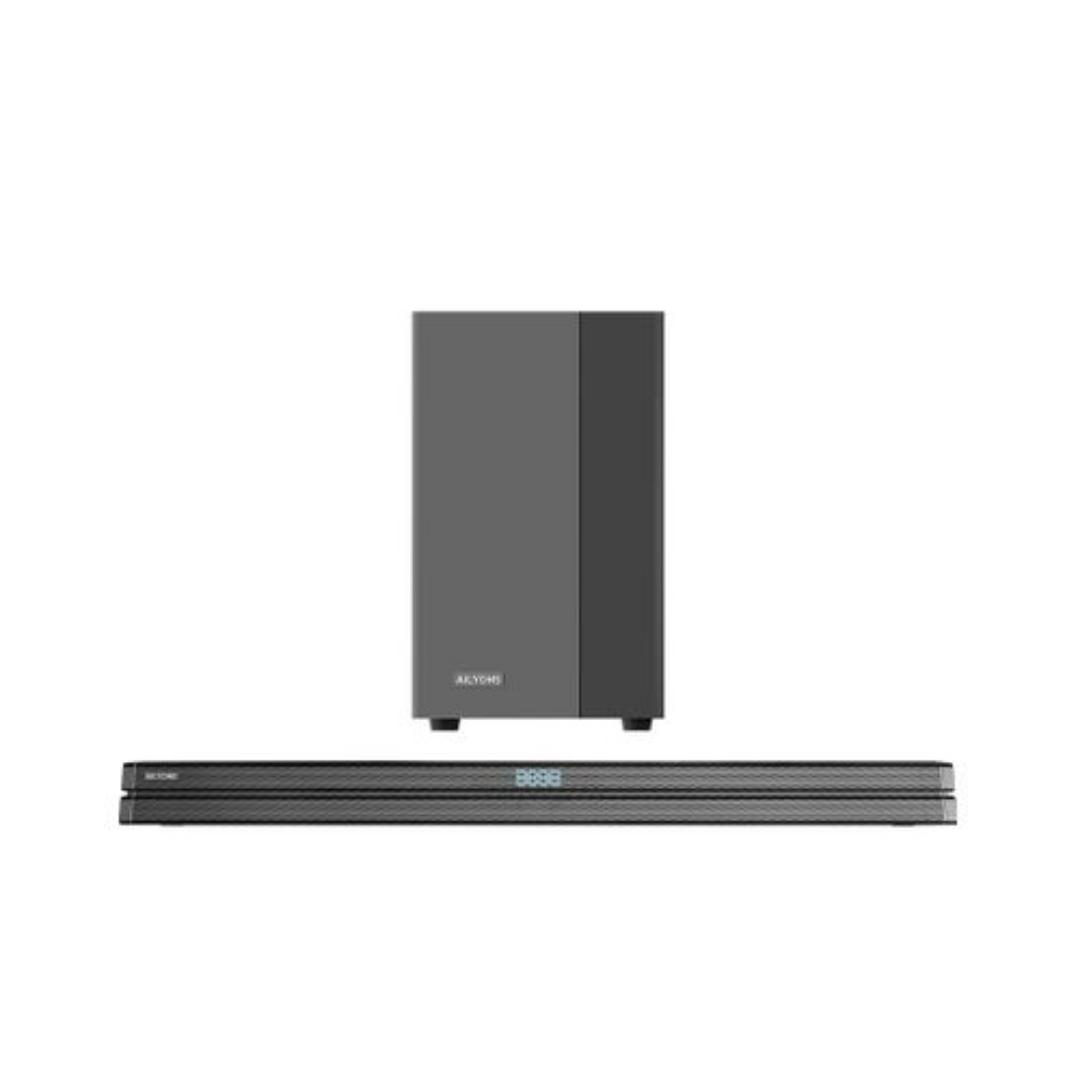 AILYONS SB801K 2.1CH Sound Bar SubWoofer with Bluetooth Home Theatrer with 80W+20WX2 power output FM Radio and remote control - Grey, (1YR WRTY)