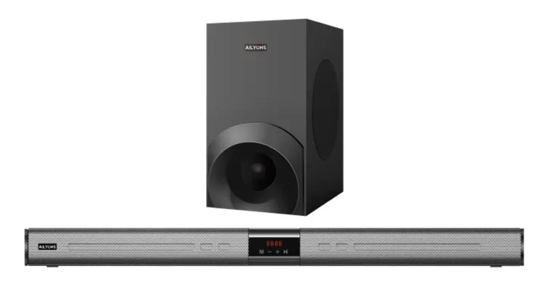 AILYONS SB501 2.1CH Sound Bar SubWoofer With Bluetooth Home Theatrer 18000W PMPO - Black, (1YR WRTY)