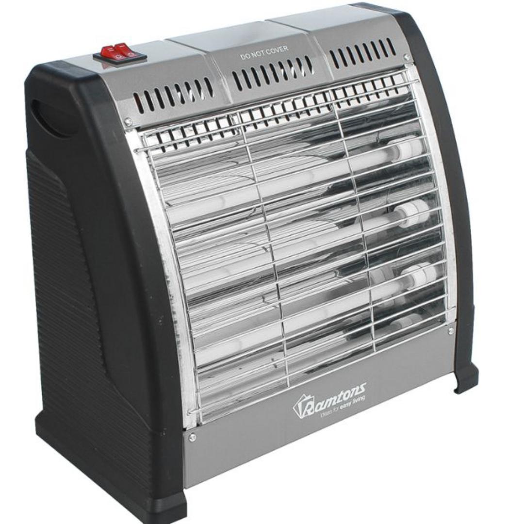 RM-469 Ramtons Electric quartz Room heater with fan. 400-1200W Ramtons room heat with 3 quartz heating elements
