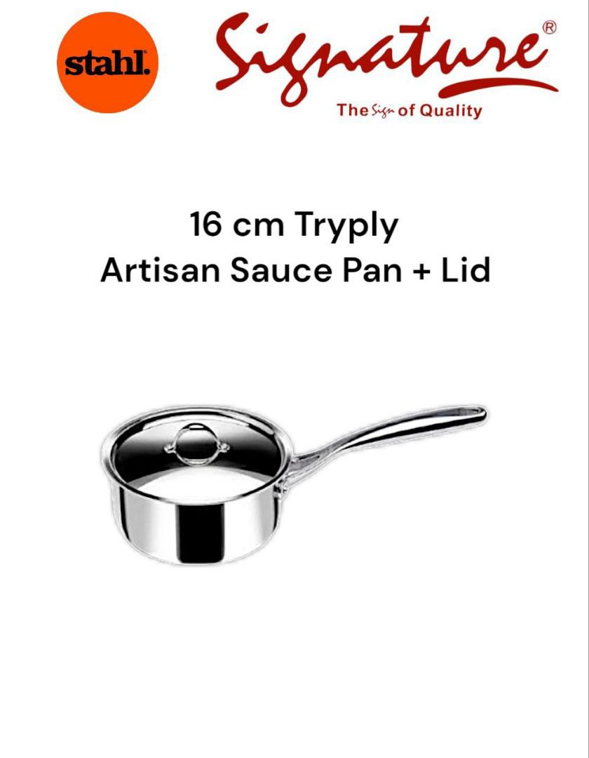 Stahl Stainless Steel Triply Artisan Saucepan with stainless steel lid suitable for all types of cookers